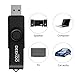 DEEKOO 5 PCS 8GB USB 2.0 Flash Drives Memory Sticks Thumb Drives (Five Mixed Colors: Red Blue Black Purple Green)