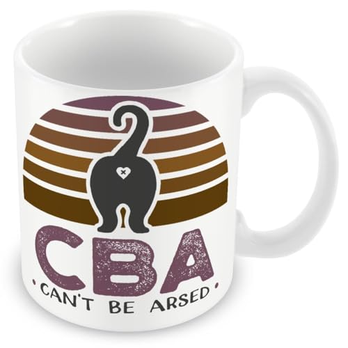Work Colleague Funny Gift Mug – Can't Be A*SED Cat Mug