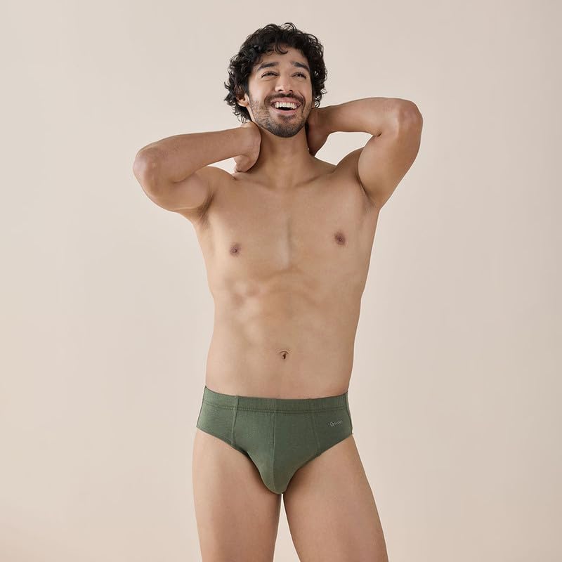 Image of GLOOT Men's Cotton Solid Briefs