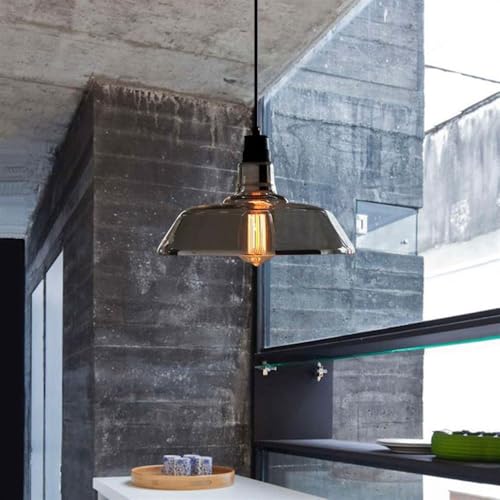Lampe suspendue en verre pour une ambiance douce de chambre à coucher - 3