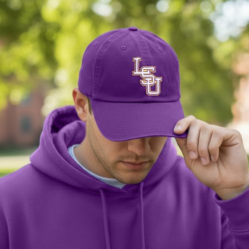 Gorra bordada ajustable LSU Purple miniatura 5