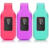 iBREK for Garmin Vivofit 3/jr/jr 2 Replacement Belt Clip for Kids Women Men(No Tracker)-3 Pack:Pink&Purple&Teal