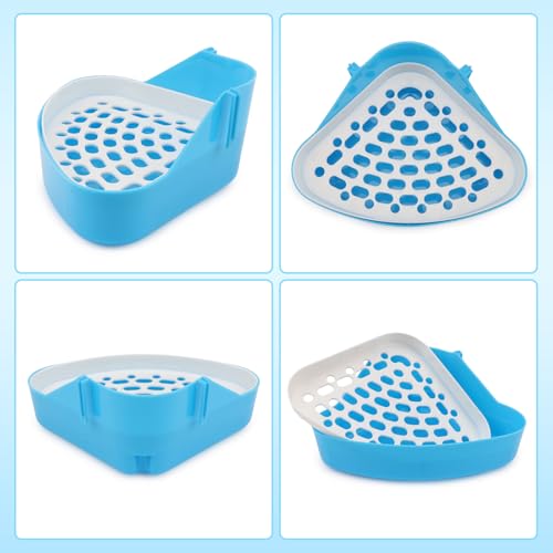Litière d'angle pour hamster et petits animaux de compagnie, bac propre et compact - 7