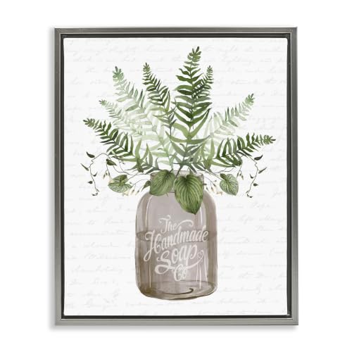 Botanical Bouquet Jar, 17 x 21 Inch Canvas in Floater Frame