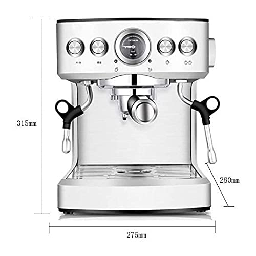 Máquina de café espresso semiautomática, acero inoxidable cepillado, vapor y espuma para bebidas con leche, macchiato… - Imagen 8