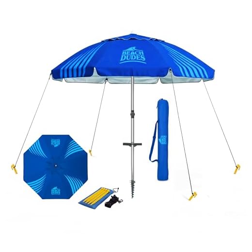 8FT Beach Umbrella with Wind Mitigation System
