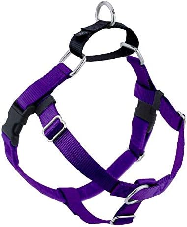 Wiggles Wags Whiskers Freedom No-Pull Dog Harness: Velvet Padding, Multi-Function & USA Made! Lots of Sizes & Colors (Leash Not Included), Large Purple