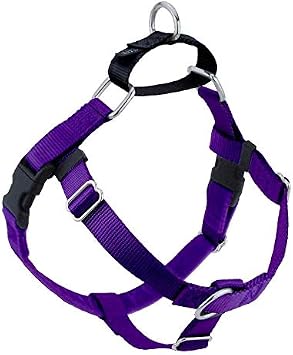 Wiggles Wags Whiskers Freedom No-Pull Dog Harness Velvet Padding, Multi-Function & USA Made! Lots of Sizes & Colors Leash Not Included, Small Purple