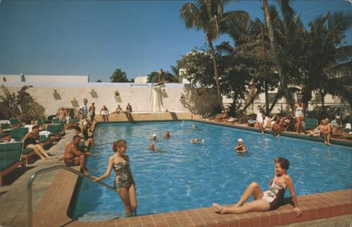 Haddon Hall Hotel & Pool Miami Beach Vintage Postcard