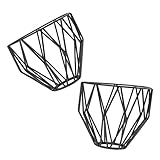 Veemoon 2 piezas Pantallas de Lámpara Jaula Metálica Negra Vintage Diseño Abierto para Máxima Iluminación Accesorio Colgante Industrial Fácil Instalación para Salón y Comedor