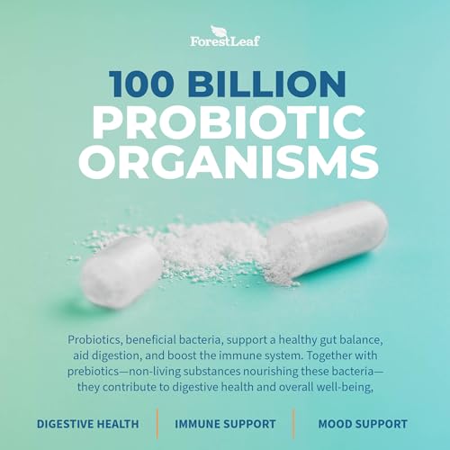 Probiotics for Men and Women, 100 Billion CFU, 26 Unique Strains, Men\'s and Women\'s Probiotic and Prebiotics Support Digestive Health, Gut Wellness, Energy, Mood, Immune, PH Balance (30 Caps)