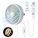 Produktbild CestMall Bewegliches USB Auto-Fan mit LED-Licht Auto-Armaturenbrett Entlüfterelement Dekorative 3 Geschwindigkeiten Truck Ventilator Fahrzeug Luftauslassöffnung Mini Blatt-Ventilator-Auto-Zubehör