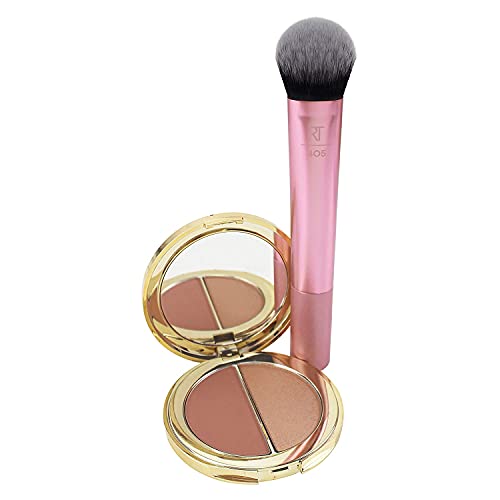 Real Techniques Instapop Cheek Makeup Brush, Makeup Brush For Blush Or Highlighter Application, Loose Makeup, Pink Face Brush, Cruelty Free Synthetic Bristles, 1 Count #TOP2