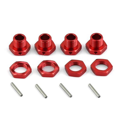RC�������i For Arrma For Infraction For Limitless For Felony 6S 1/7 ���^�� 17mm �z�C�[�� �Z�p�n�u �i�b�g�t�� RC�J�[ �A�b�v�O���[�h �������i(Red)