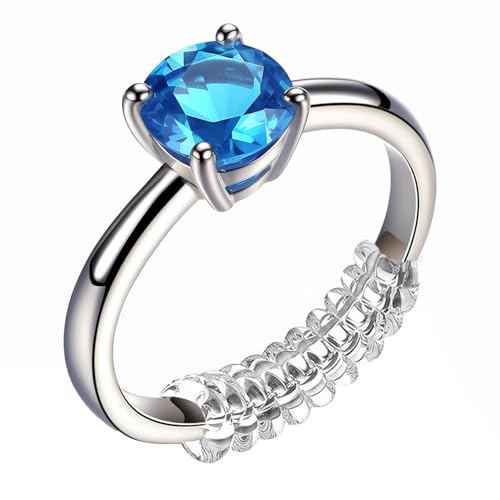 14-Piece plastic ring adjusters,Ring Adjuster for Loose Rings,Clear Adjustable Ring Spacer & Resizer, UK Ring Reducer with Polishing Cloth, Perfect Fit for Loose Rings.