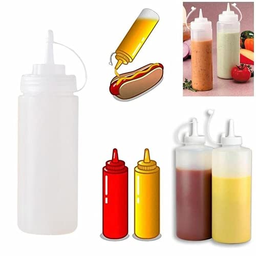Frascos de compressão de condimentos Saqenog 240 ml para molhos quentes de maionha de mostarda de ke