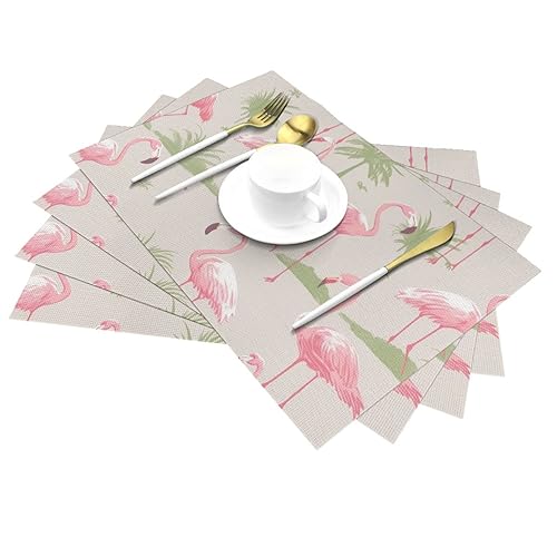 Sets de table PVC flamants roses 30x46 cm antidérapants