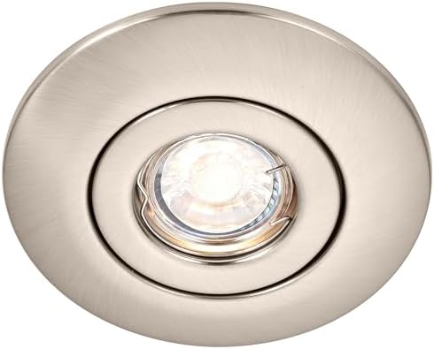 National Lighting Spotlight Hole Converter, Recessed Matt White Ceiling Lights, GU10 Halogen or LED, Dimmable Downlights Conversion Kit 65mm-125mm IP20 Rated - Pack of 4