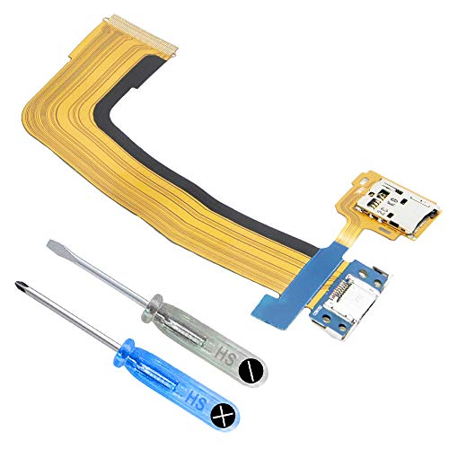 MMOBIEL Puerto de carga para Samsung Galaxy Tab S (10.5 pulgadas T800 T801 T805 T807) con conector base (dock)  Puerto Micro USB y con bandeja para tarjeta SD. Incluye 2x destornilladores y plectro