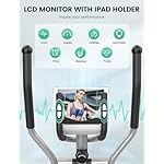 THERUN Elliptical Machine for Home, Hyper-Quiet Elliptical Exercise Machine, Compact Elliptical Trainer w/8 Levels Adjustable Resistance, 6KG Flywheel, Pulse Sensor, LCD Monitor - Image 4