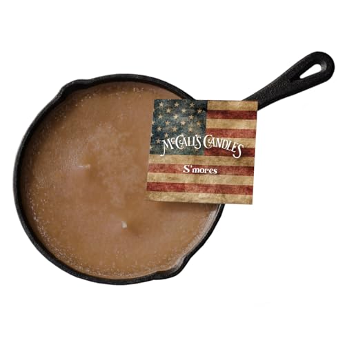 Image of McCall's Candles | S'Mores | Rustic Fryin' Pan Candle | 14 oz Multi-Wick | USA-Poured Wax | Farmhouse Decor | Toasted Marshmallow & Chocolate Fragrance