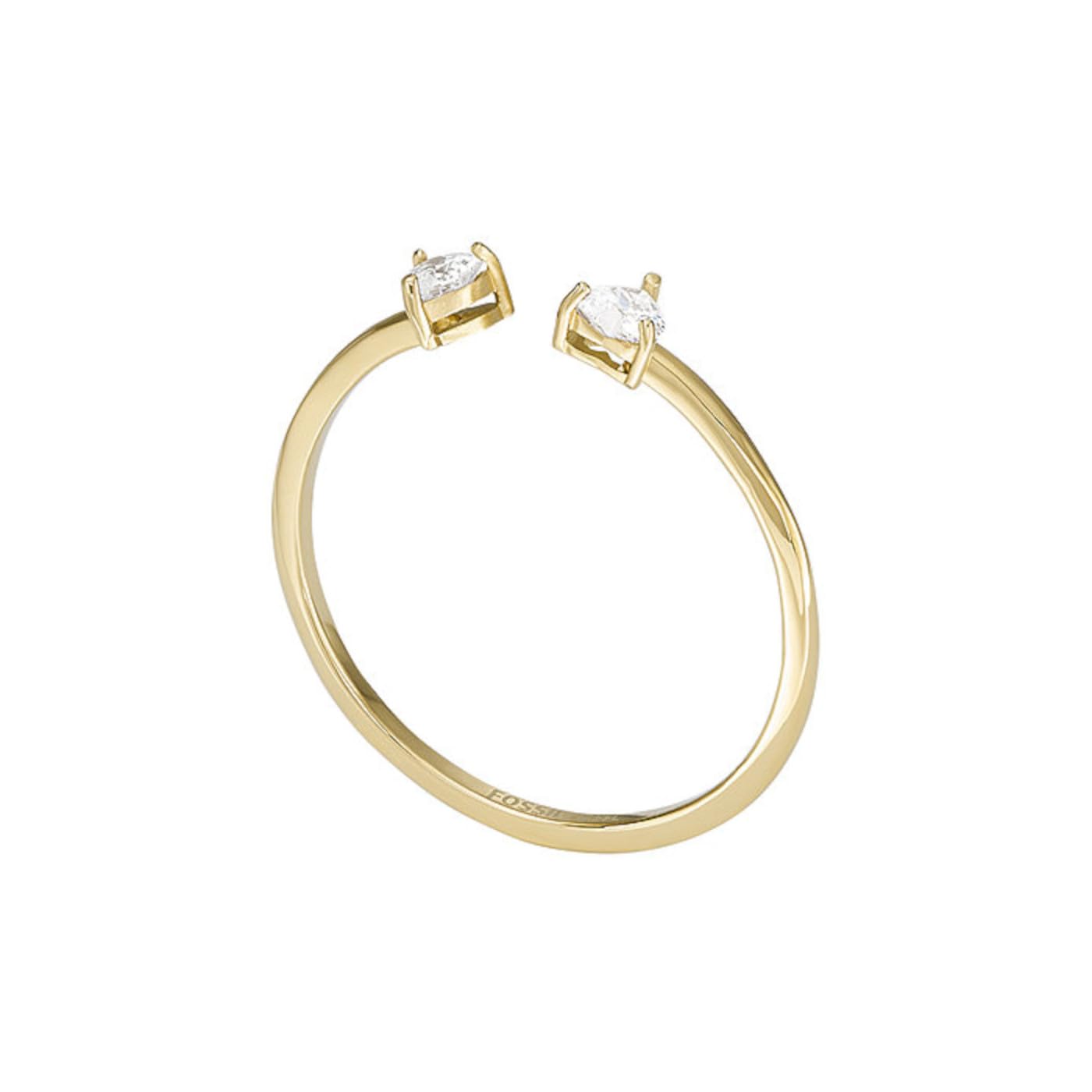 Fossil Ring for Women Sadie, Width: 3.55mm, Height: 3.55mm Gold Stainless Steel Ring, JF04359710