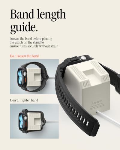 Spigen for Apple Watch Charger Stand, Supports Nightstand Mode Classic LS - image 6