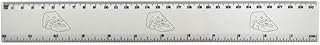 Azeeda 'Swiss Cheese' 30cm (12 Inch) White Plastic Ruler (RL00070520)