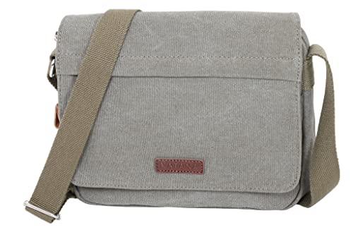 Besace Katana Toile Garnie Cuir De Vachette