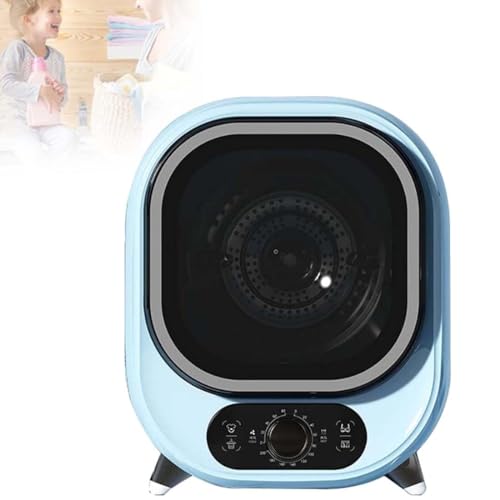 Asciugatrice Piccola, Portatile,5Kg,Asciugatrice Ventilata, Perfetta per L'uso Su Bancone O Con Montaggio a Parete Con Doppia Sonda Di Controllo Della Temperatura,Mini Centrifuga,Blue