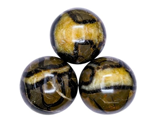 Image of Certified Septarian Crystal Ball for Meditation - Premium Crystal Vastu Items for Home and Feng Shui Items for Good Luck - Ideal for Pooja Supplies and Spiritual Practices (2.5 inch Inch)