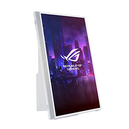 Asus ROG Strix XG16AHPE-W Portable Gaming Monitor 15.6" FHD 144Hz IPS, NVIDIA G-SYNC compatibile, batteria 7800mAh, fold-out kickstand, USB Type-C, micro HDMI, embedded ESS amplifier, ROG sleeve - Monitor - Immagine 3