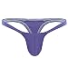 FFESHOW Men's Smooth Bikini Pouch Underwear G String Thongs Purple One size