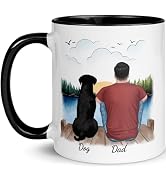 "Crazy Cat Man" Personalised Name Mug – Cat Lover Gift For Him – Ceramic Coffee Mug, Multicoloured, UK Made