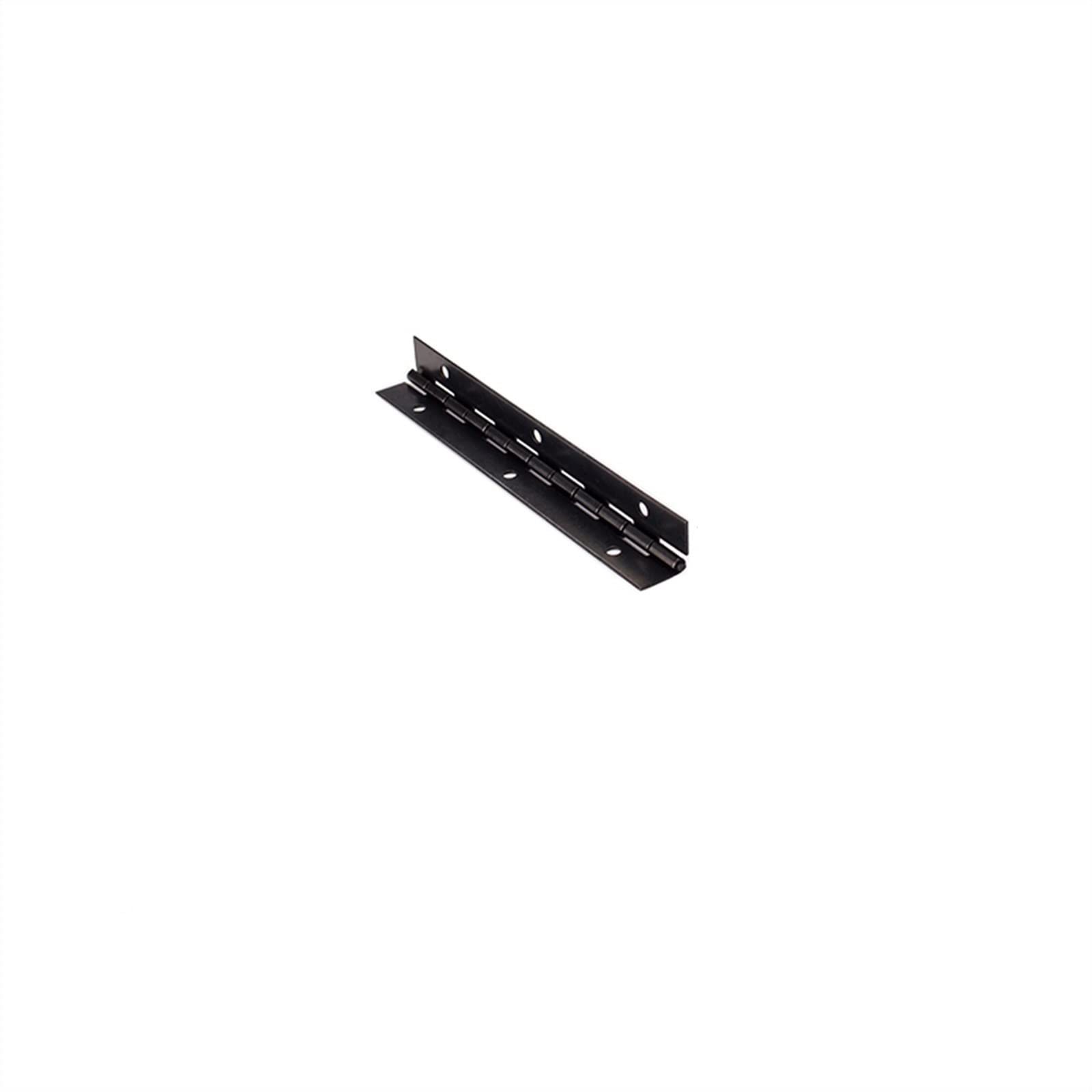 Charnière longue noire 1mm d'épaisseur L380xW30.5mm avec vis