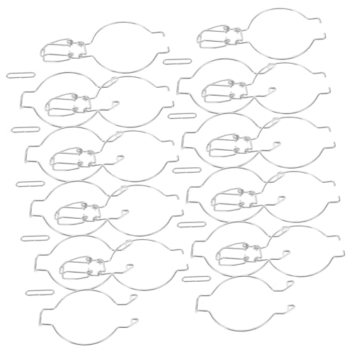 OKUMEYR Fermetures Métalliques pour Bocaux en Acier Inoxydable 10 Pièces, Boucles De Verrouillage à Fil Résistantes, Compatibles Bocaux en Verre Hermétiques, Accessoire De Rangement La Cuisine
