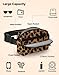 Leopard Print Fanny Pack Fashion Belt Bag Lightweight Waist Pouch with Adjustable Strap Mini Crossbody Bags for Women Travel Sports Running