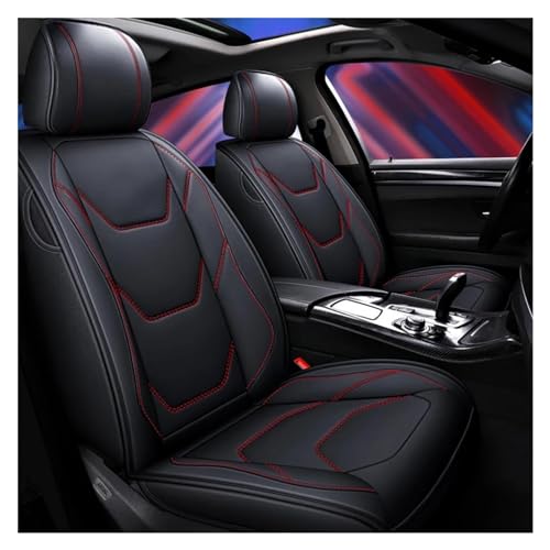 Housses de siège voiture universelles en cuir noir rouge pour Subaru Legacy XV