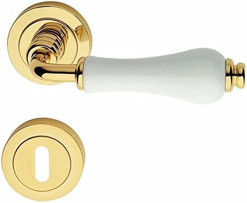 HANDLE "DALIA" C / ROSETTA OLV PORCELL.BIANCA