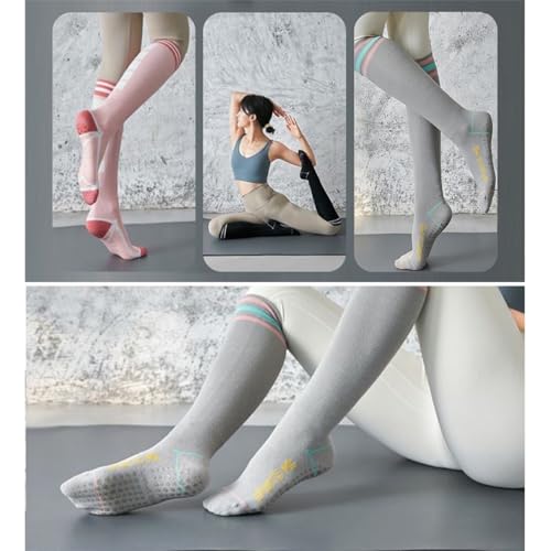 Image of Non Slip Yoga Socks Womens Pilates Grip Socks Barre Gym Athletic Socks for Women