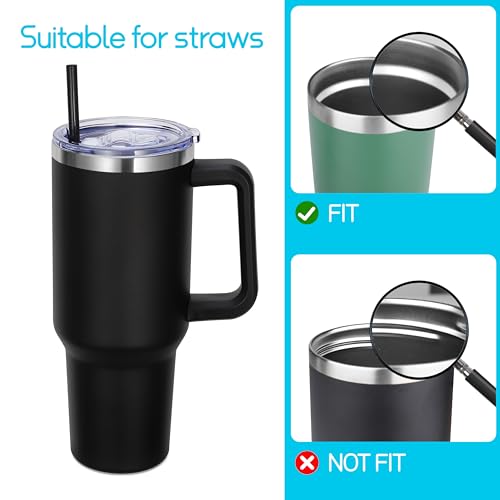 30 oz Tumbler Lids 2 Replacement Lids Compatible for 30 oz Stainless Steel Tumblers and 40 oz Tumbler with Handle Travel Cup Coffee Mug, Spill-proof Lids Fits OF Inner Diameter 3.75 INCH Tumbler - Thumbnail 5