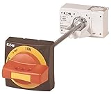 Max 60mm eje Eaton NZM1-XTVDVR-60-NA Maneta Rotativa a Puerta, Rojo-Amarillo, Max 60 mm eje, NZM1
