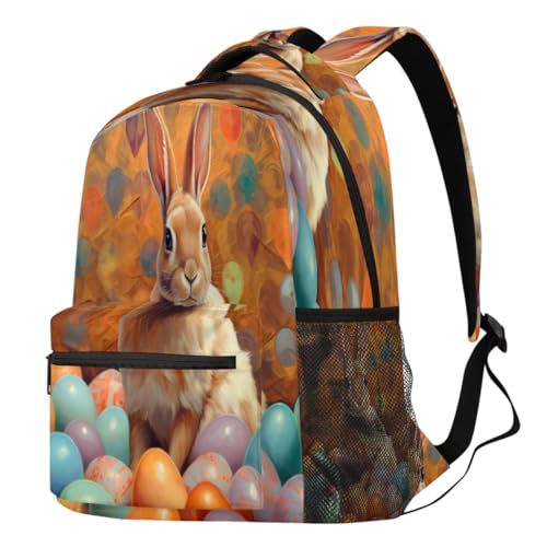 Sac à dos d'école pour fille et garçon avec motif aquarelle et rangement ordinateur portable