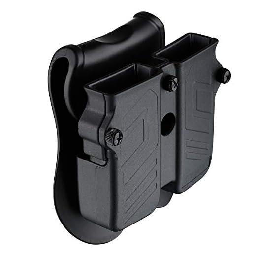 Double Magazine Holder, 9mm 10mm .40 .45 Single & Double Stack Magazine Pouch, Universal Magazine Holster for Glock/Sig sauer/S&W/Beretta/Taurus/H&K/Springfield/CZ/Ruger/1911 Mags