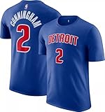 Diseño auténtico: camiseta oficial de la Outerstuff NBA, con el estilo de Cade Cunningham Detroit Pistons Icon Edition en color azul del equipo