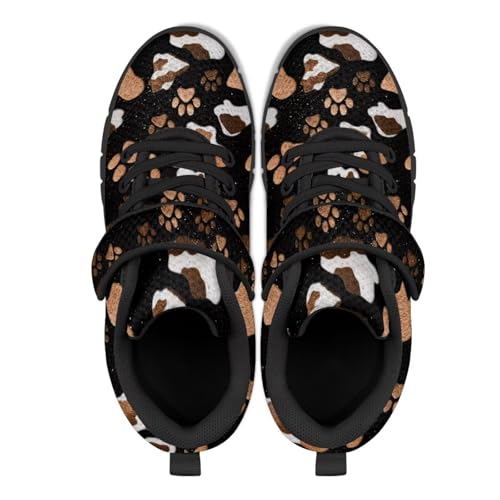 SYtrade Girls Christmas Casaul Shoes Single Buckle Tennis Sneaker Black Sole3