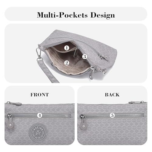Image of Small Wristlet Wallets for Women Nylon RFID Cross body bag | Cell Phone Purse with Built-In Card Slots for Daily Outings
