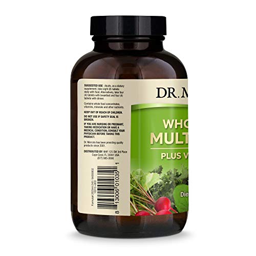 Dr. Mercola Whole Food Multivitamin Plus Vital Minerals Dietary Supplement, 30 Servings (240 Tablets), Non Gmo, Soy Free, Gluten Free #TOP1
