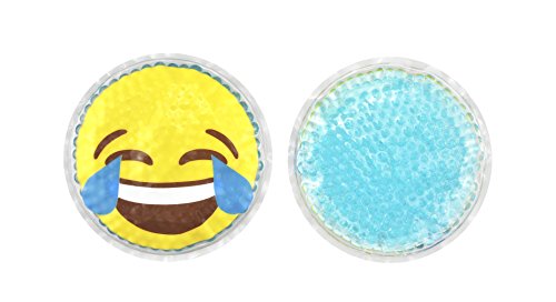 Hot Cold Kids Emoji Boo Boo Ice Packs (4 Pack) By Fomi Care | Fun Children's Gel Bead Wrap | Pain Relief For Kids Injuries, Wisdom Teeth, Tired Eyes, Headaches | Reusable | 4 Inches Each #TOP3