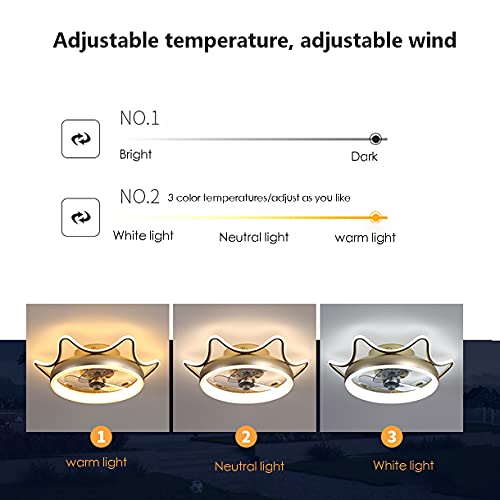 Ventilateur de plafond avec lampe LED réglable et télécommande